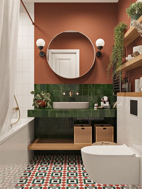 Bathroom Green Terracotta Behance