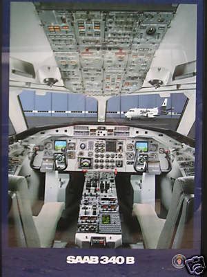 SAAB 340 cockpit poster | #40802756