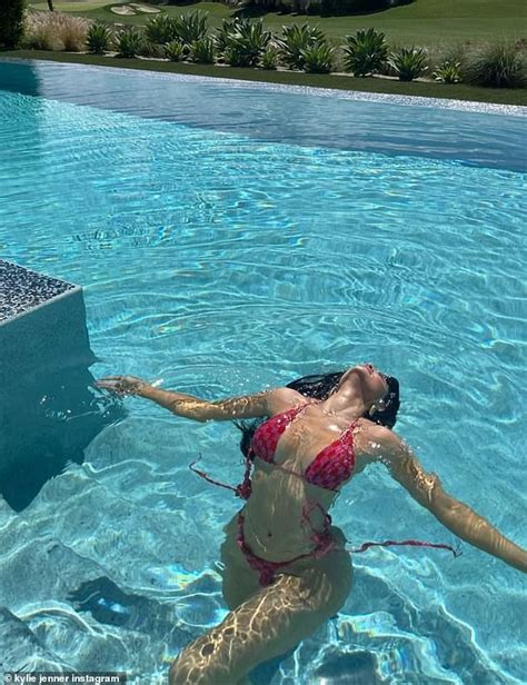 Kylie Jenner Sizzles In A Red Bikini At The Pool In Palm Springs