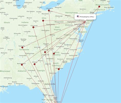 All Flight Routes From Philadelphia To Miami Phl To Mia Flight Routes