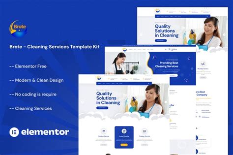 Brote Cleaning Services Elementor Template Kit