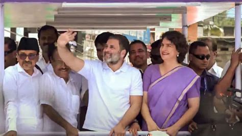 Priyanka Gandhi Kicks Off Campaign For Wayanad Bypoll With Massive Roadshow