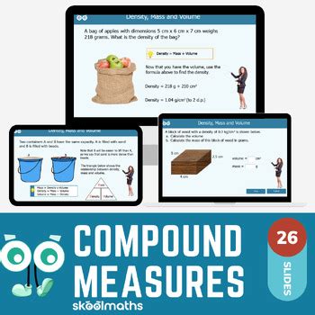 Compound Measures Digital Maths Lesson Tpt