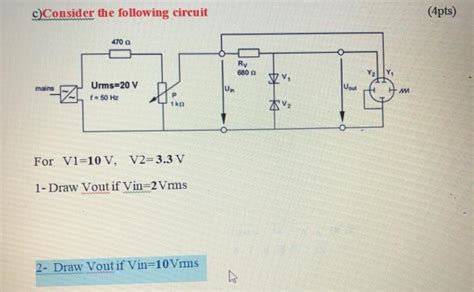 Solved C Consider The Following Circuit Pts Ry Y Chegg