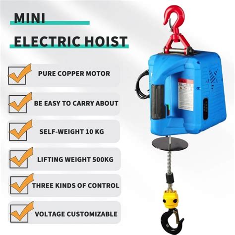 Mini Micro Electric Hoist Kg Kg V Household Small Portable