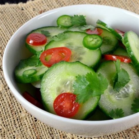 Spicy Asian Cucumber Tomato Salad Spicy Asian Cucumber And Tomato Salad With Cilantro