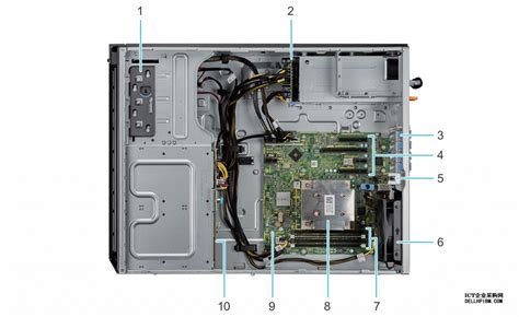 Dell戴尔 Poweredge T340塔式服务器产品样式，外部形态，内部构造及配套说明 Dell服务器戴尔服务器dell服务器报价