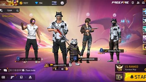 Garena Free Fire Cs Ranked Gameplay Free Fire Clash Squad Must