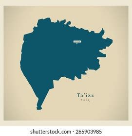 Modern Map Taiz Ye Stock Vector (Royalty Free) 265903985 | Shutterstock