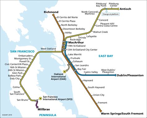 System Map | Bart.gov - Printable Bart Map | Printable Maps