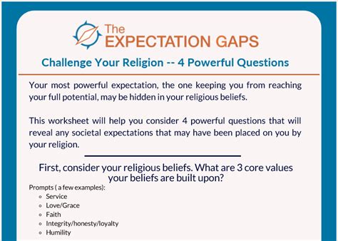 Worksheets The Expectation Gaps