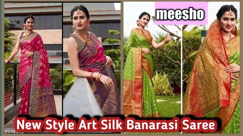 Meesho Art Silk Banarasi Saree Haul Meesho Silk Sarees