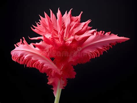 Cockscomb Flower in Studio Background, Single Cockscomb Flower ...