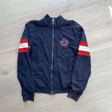 Gucci Vintage Gucci track jacket men Navy Blue Size Large | Grailed