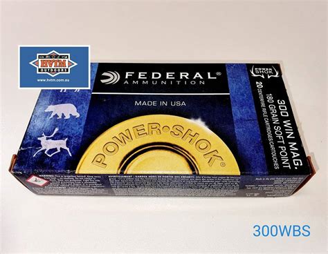 Federal 300 Win Mag 180gr Sp Power Shok Ammunition Hvtm