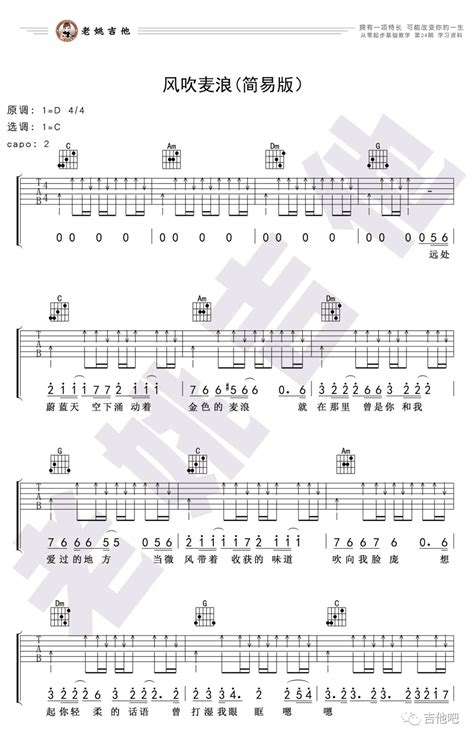 吉他入门零基础认识谱 吉他六线入门 吉他入门基础简单子 大山谷图库