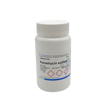 硫酸卡那霉素 Kanamycin sulfate CAS 25389 94 0 生命科学产品与技术服务 生工生物工程 上海 股份有限公司