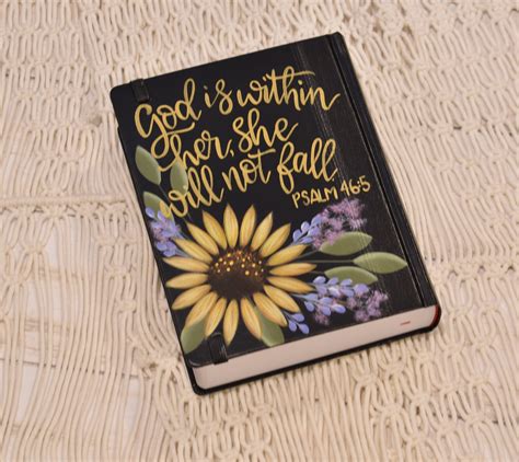 Hand Painted Bible Sunflowers Personal Bible Personalized Keepsake