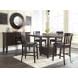 Haddigan Dark Brown Rectangular Extendable Counter Height Dining Room