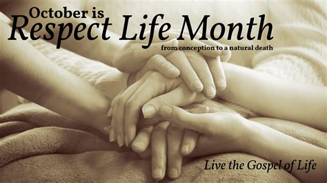 Respect Life Month Saint Joseph Catholic Community