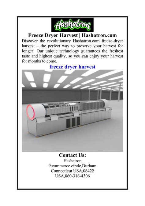 PPT Freeze Dryer Harvest Hashatron PowerPoint Presentation Free