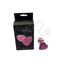 Plug Anal em Metal Joia e Base Coração Rosa Hard Exclusiva SexShop