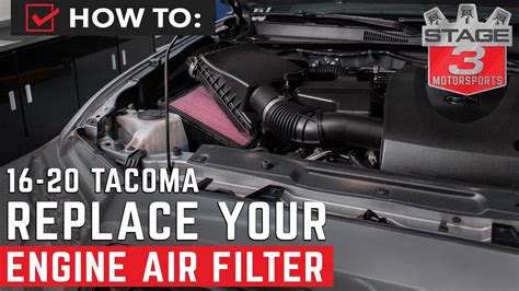 How To Replace Tacoma Engine Panel Air Filter With K N YouTube