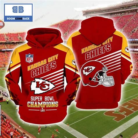 NFL Kansas City Chiefs Super Bowl Champions Black 3D Hoodie - Boomcomeback