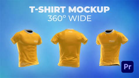 T Shirt Wide Mockup Template Animated Mockup Premiere Premiere