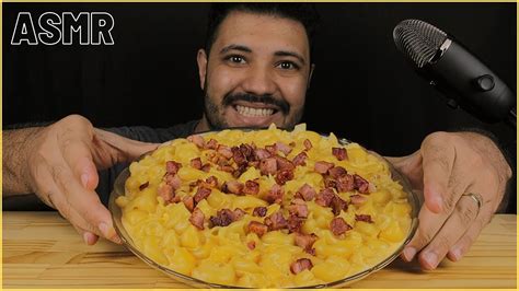 Asmr Comida Mac Cheese Bacon Mukbang Sons De Mastiga O