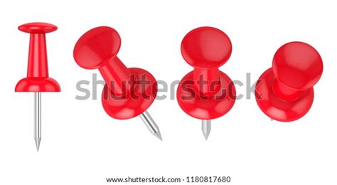 Collection Various Push Pins Isolated On Stock Illustration 1180817680