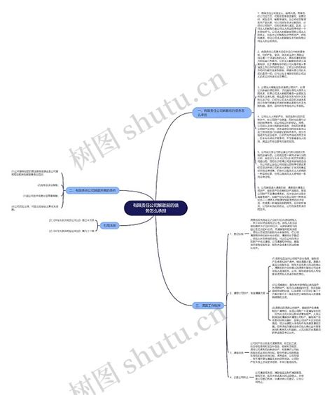 有限责任公司解散前的债务怎么承担思维导图编号p6583504 Treemind树图