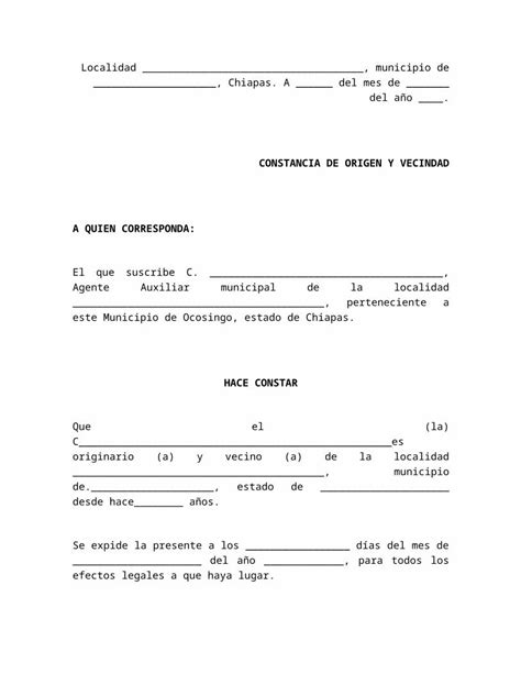 DOCX Constancia De Origen Y Vecindad DOKUMEN TIPS