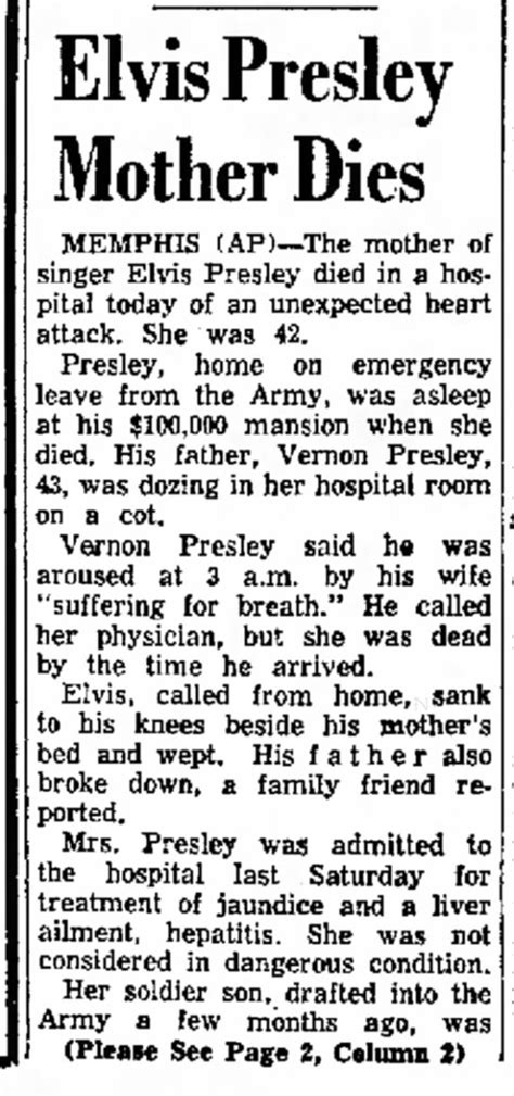 1958 august 14 elvis presley mother dies - Newspapers.com