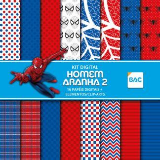 Kit Digital Homem Aranha Pap Is Digitais Imagens