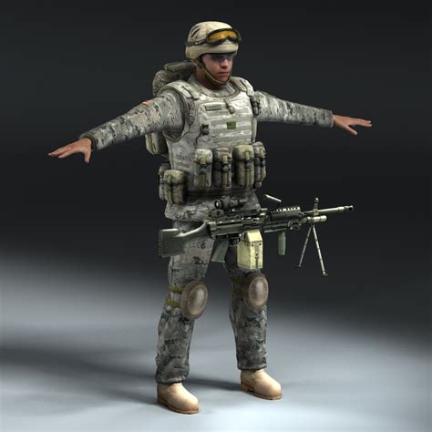 Army Infantry 3d Model