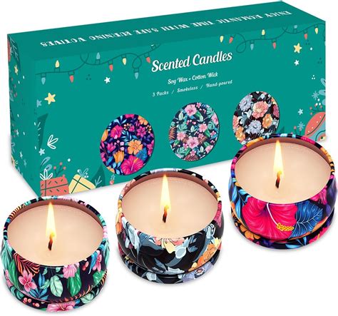 Amazon Scented Candles Gift Set 3 Pack Candles For Home Scented