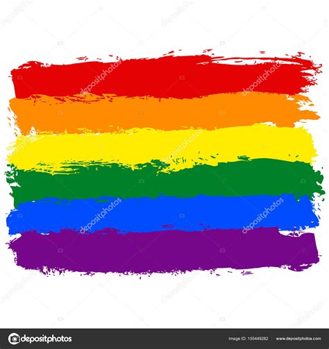 Brushstroke Rainbow Flag Lgbt Movement Stock Vector Image By Ifeelgood