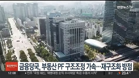 금융당국 부동산 Pf 구조조정 가속재구조화 방점 동영상 Dailymotion