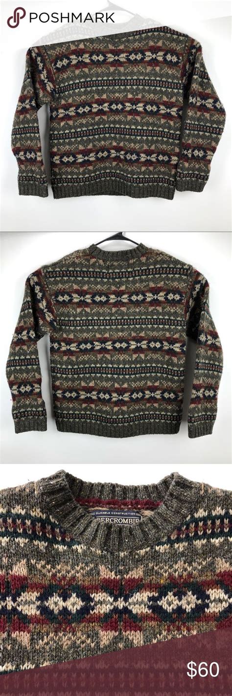 Vtg Abercrombie Fitch Wool Sweater S Small Wool Sweaters