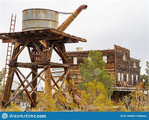 Abandoned Retro Building Of The Nelson Ghost Town Editorial Stock Photo