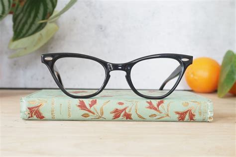 Vintage Titmus Cateye Eyeglasses 1950 S New Old Stock Ebony Tone