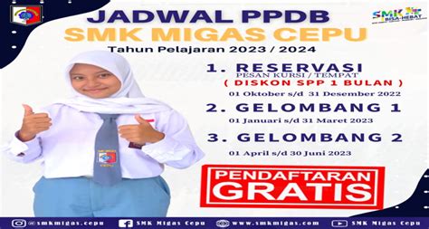 Ppdb Smk Migas Cepu Tahun Pelajaran 20232024 Akan Segera Dibuka