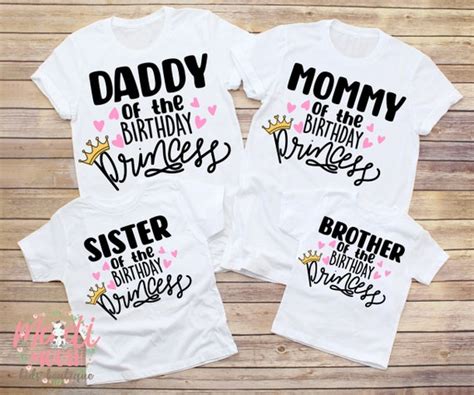 family birthday princess birthday shirts cute family shirts etsy