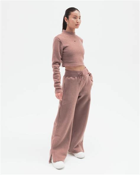 Nike Sportswear Phoenix Plush Womens High Waisted Wide Leg Cozy Fleece