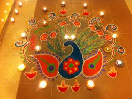 9 Beautiful Diya Rangoli Designs And Patterns | Styles At Life