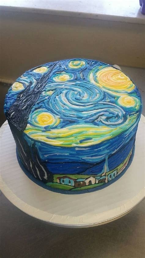 Unbelievable Van Gogh Cake Will Make You Starry Eyed Gogh Cake Cute