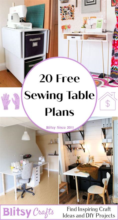 20 Free DIY Sewing Table Plans with Instructions - Blitsy