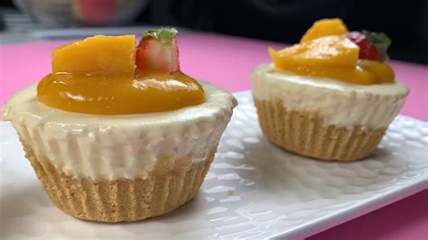 Mini Mango Cheesecakes Recipe No Gelatine No Egg And No Bake YouTube