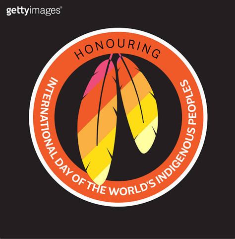 International Day Of The Worlds Indigenous Peoples Set Of Round Label